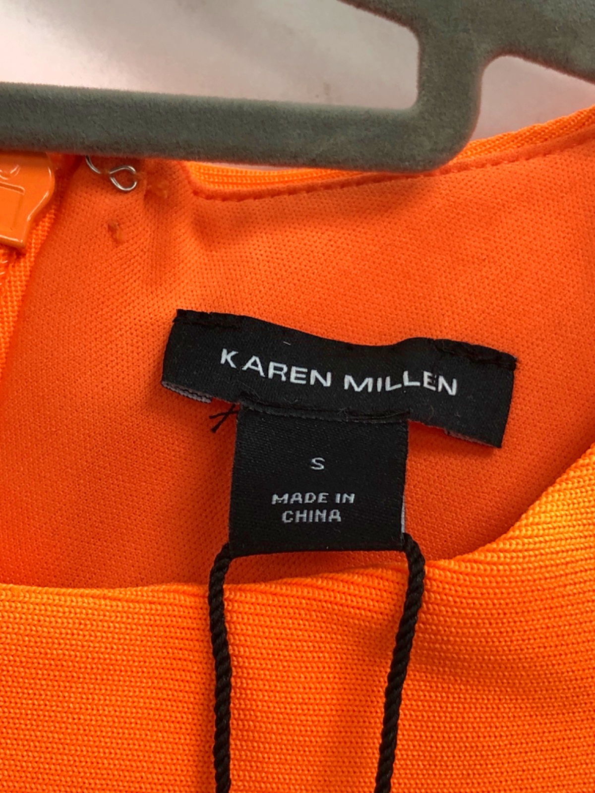 Karen Millen Orange Fringe Hem Dress UK S