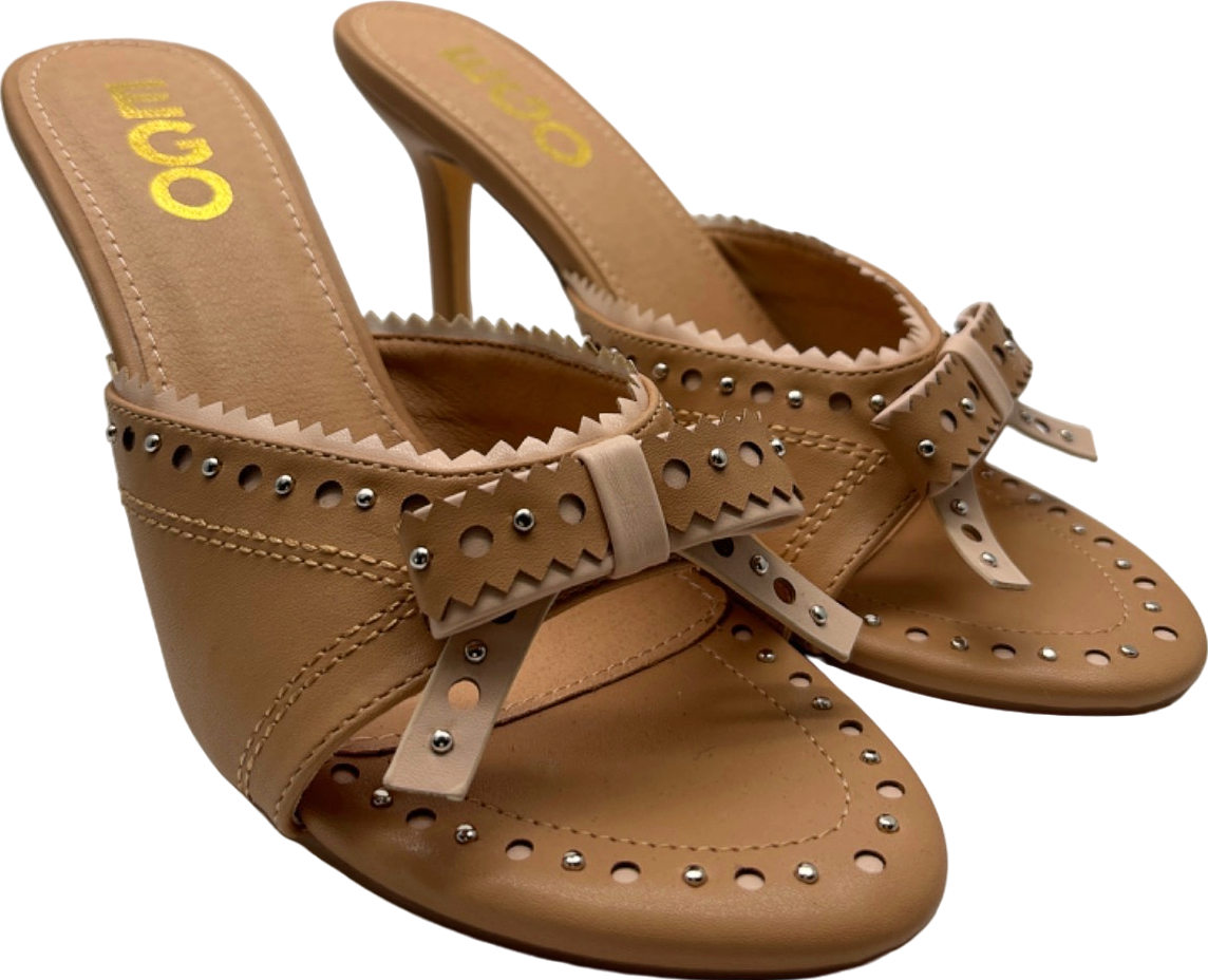 Ego Tan Heeled Mules UK 5