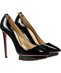 JF London Black Patent Leather Pointed Heels UK 6 EU 39 👠
