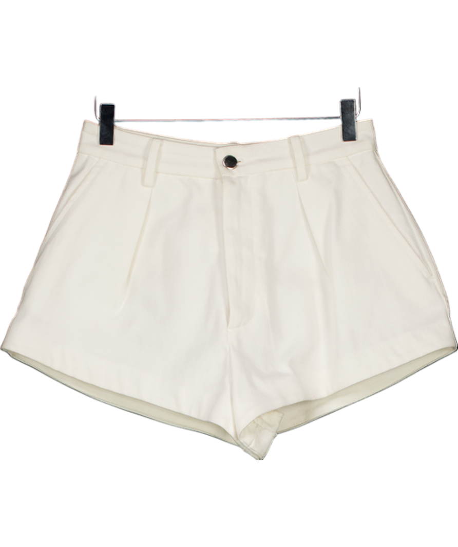 ZARA White High Waisted Tailored Shorts UK XS