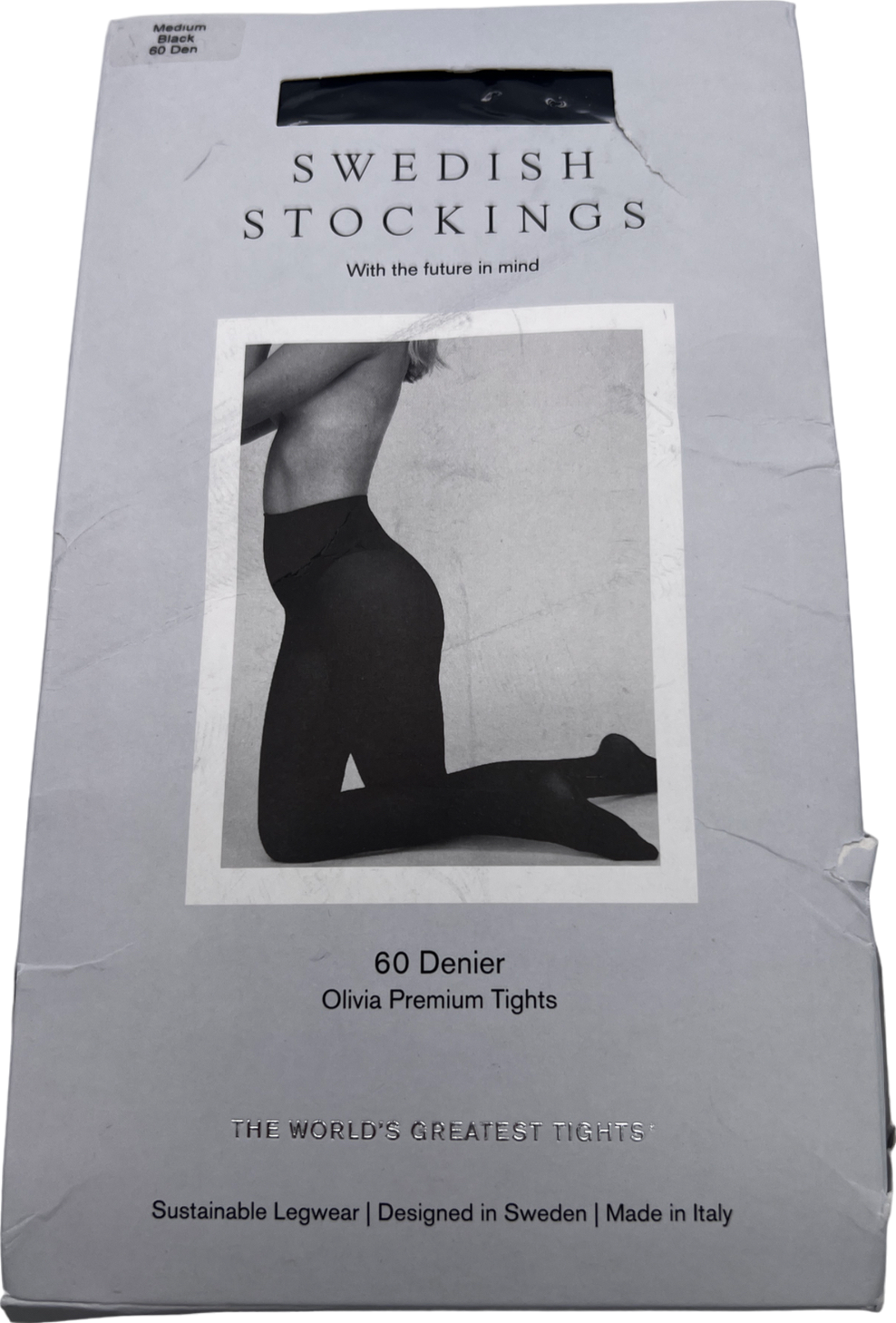 swedish stockings Black Olivia Premium Tights 60den UK M