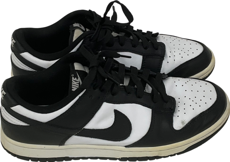 Nike Black Dunk Low Retro Trainers In White/black UK 7.5 EU 40.5 👠