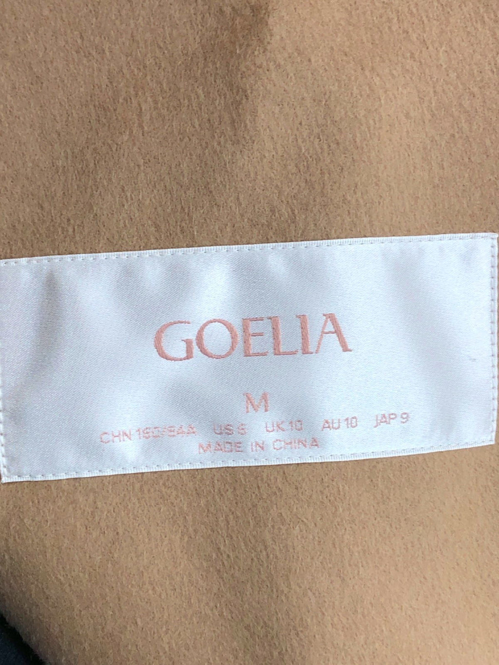 GOELIA Camel Long Coat M