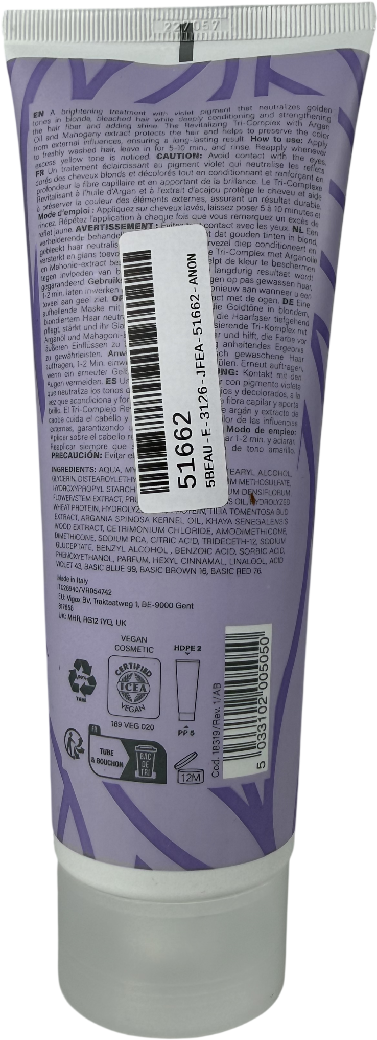 Wunderbar Sheer Silver Colour Protect Mask 250ml