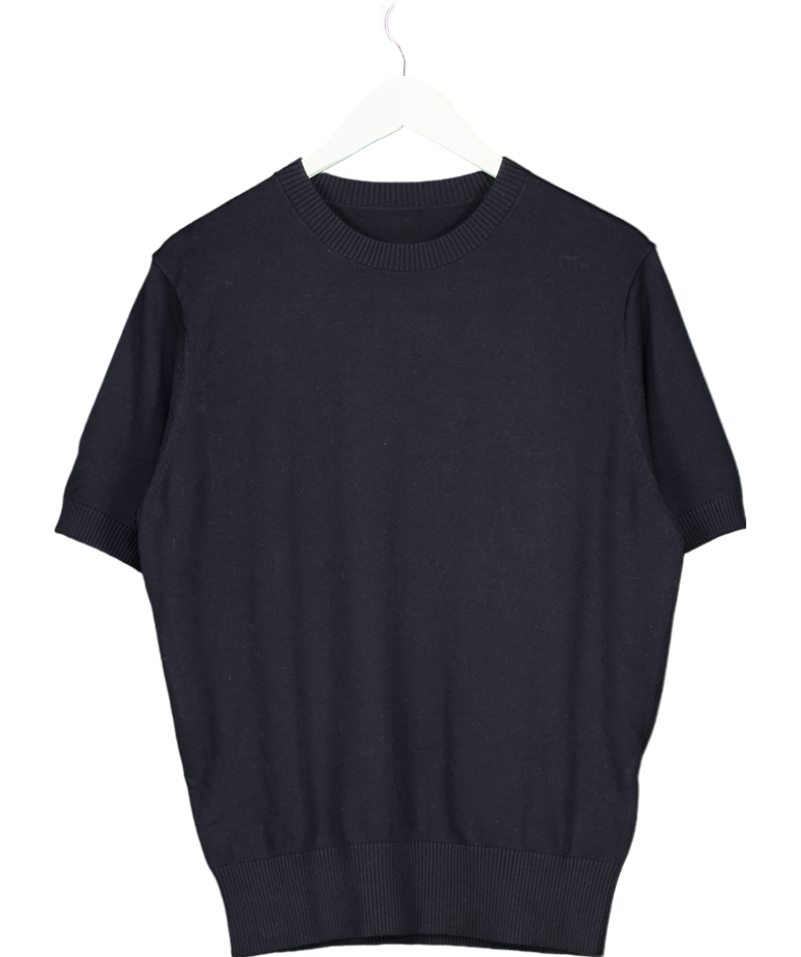 The Anthology Black Knitted T-shirt UK L