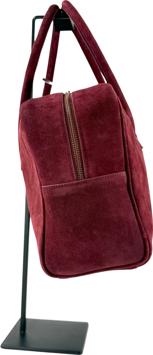 URBANCODE Red Suede Bowling Bag In Brugundy