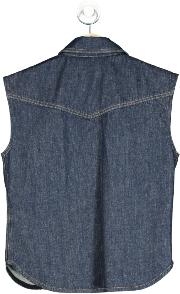 AGOLDE Blue Denim Sleeveless Jacket XS