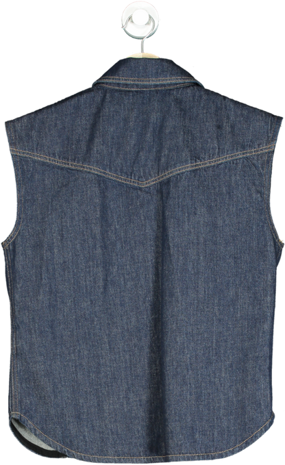 AGOLDE Blue Denim Sleeveless Jacket XS