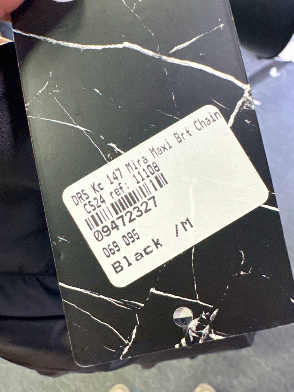 KEY COUTURE Black MIRA Maxi Dress with Chain UK M