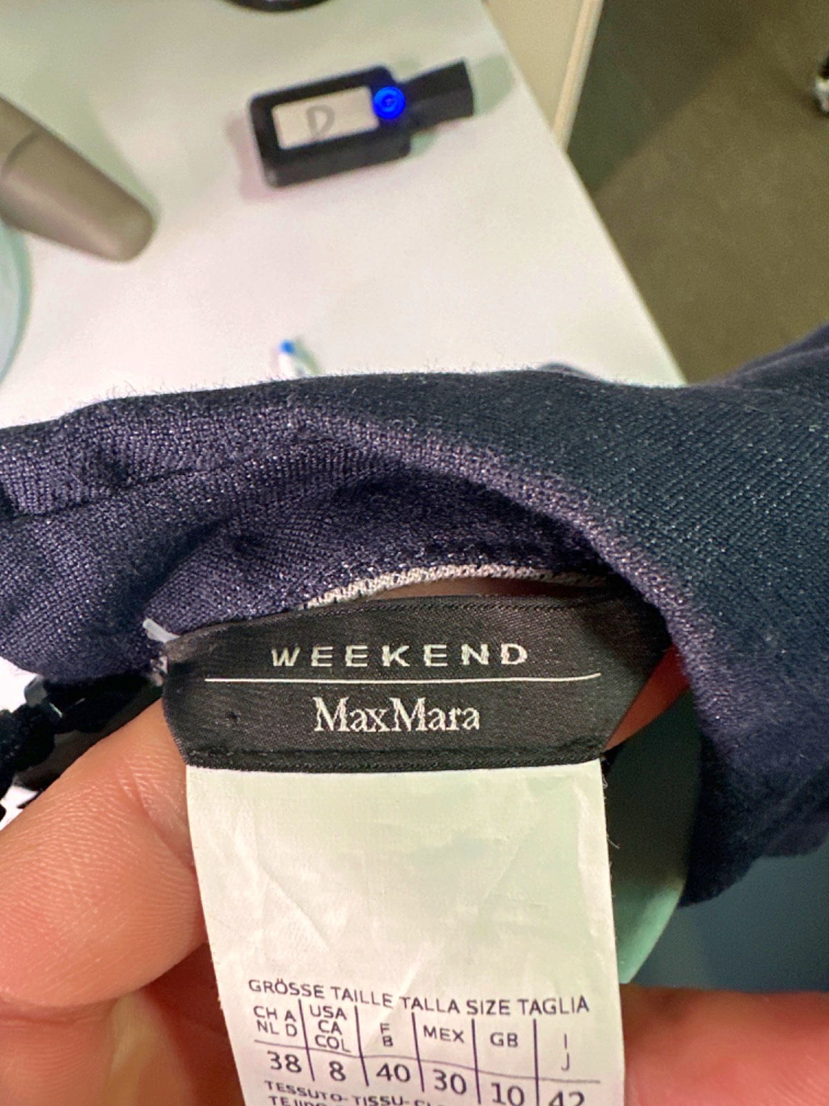 Max Mara Navy Weekend Top Size UK 10