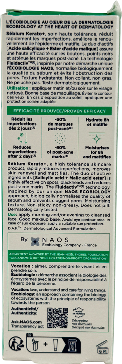 Bioderma Sébium Kerato+ Anti-blemish Gel Cream For Acne Prone Skin 30ml