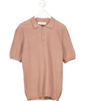 Orlebar Brown Brown Maranon Cotton Knit Polo Shirt UK M