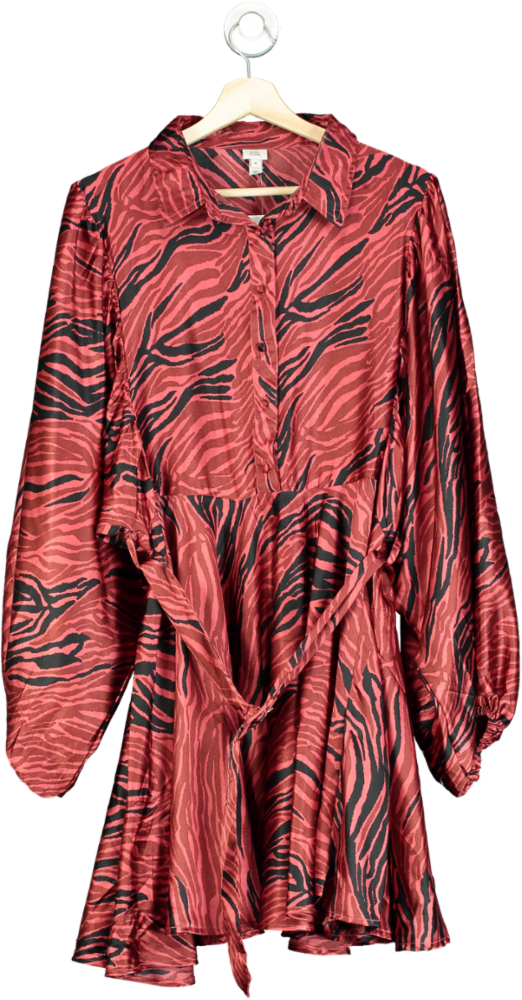 River Island Red Zebra Print Dress UK 16