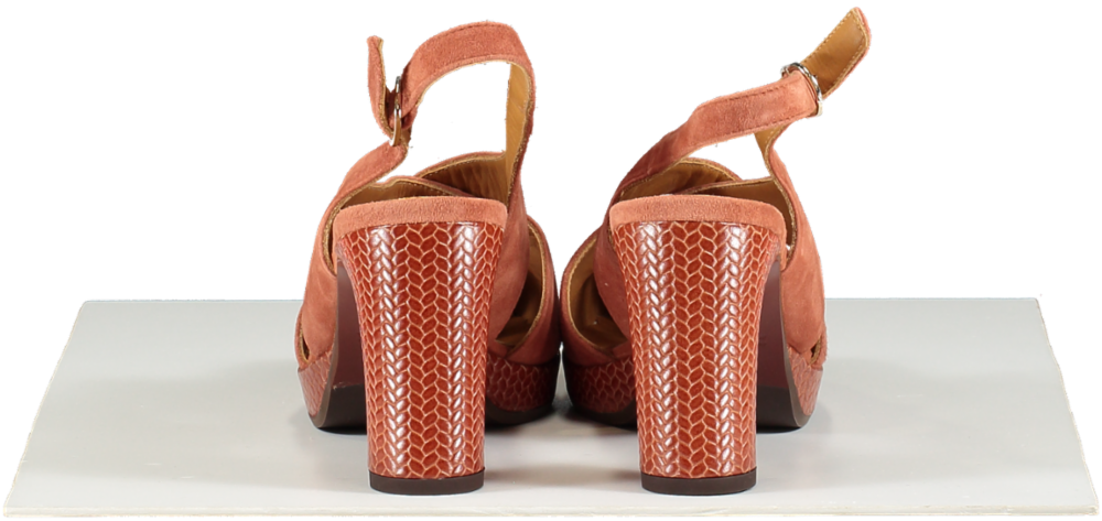 CHIE MIHARA Orange Orange/rust Suede Jussy Suede Sling Back Court Shoes BNIB UK 7 EU 40 👠