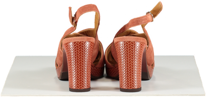 CHIE MIHARA Orange Orange/rust Suede Jussy Suede Sling Back Court Shoes BNIB UK 7 EU 40 👠