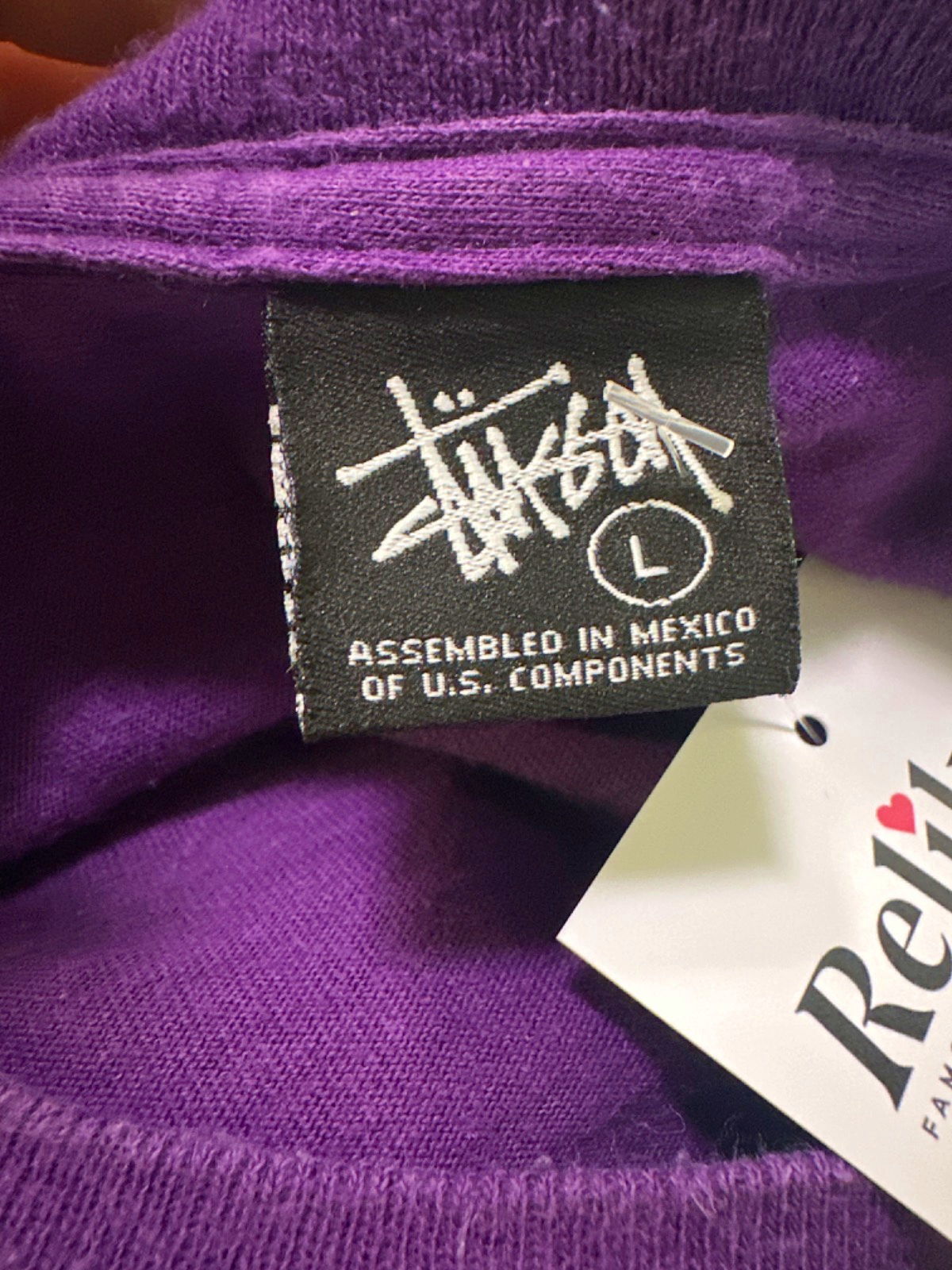 Stussy Purple Los Angeles T-Shirt UK L