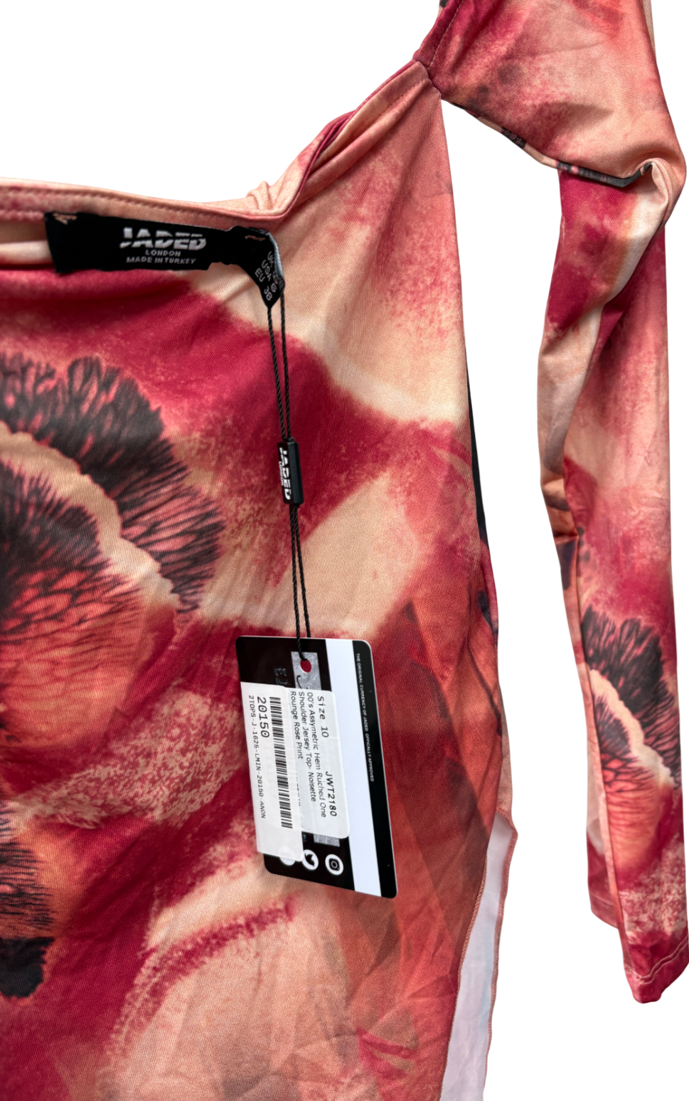 Jaded London Red Asymmetric One Shoulder Crop Top UK 10