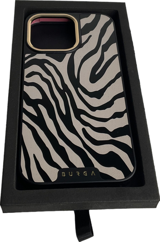 Burga White And Black Zebra Print Iphone 15 Pro max Case