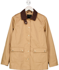 TALBOTS Beige Coated Cotton Barn Jacket UK M