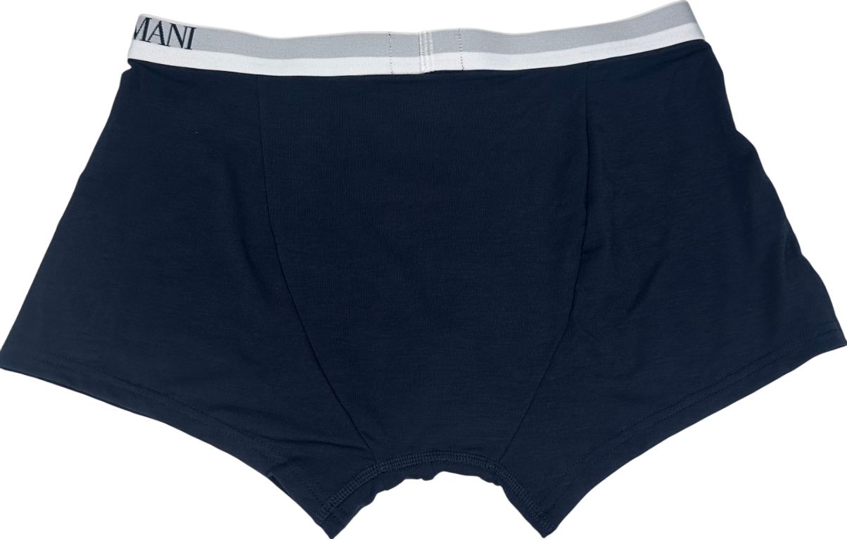 Emporio Armani Blue Asv Soft-touch Eco Viscose Boxer Briefs UK L