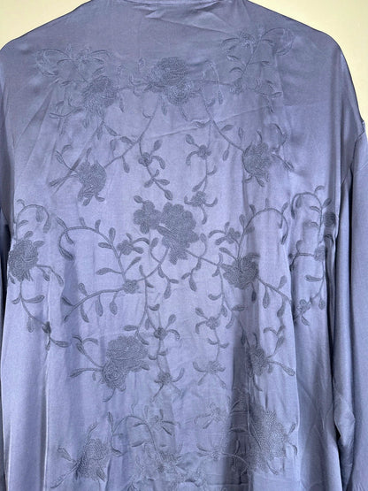 Zara Blue Embroidered Kimono UK XS/S