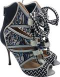 Vero Cuoio Black Monotone Heeled Sandals UK 2 EU 35 👠