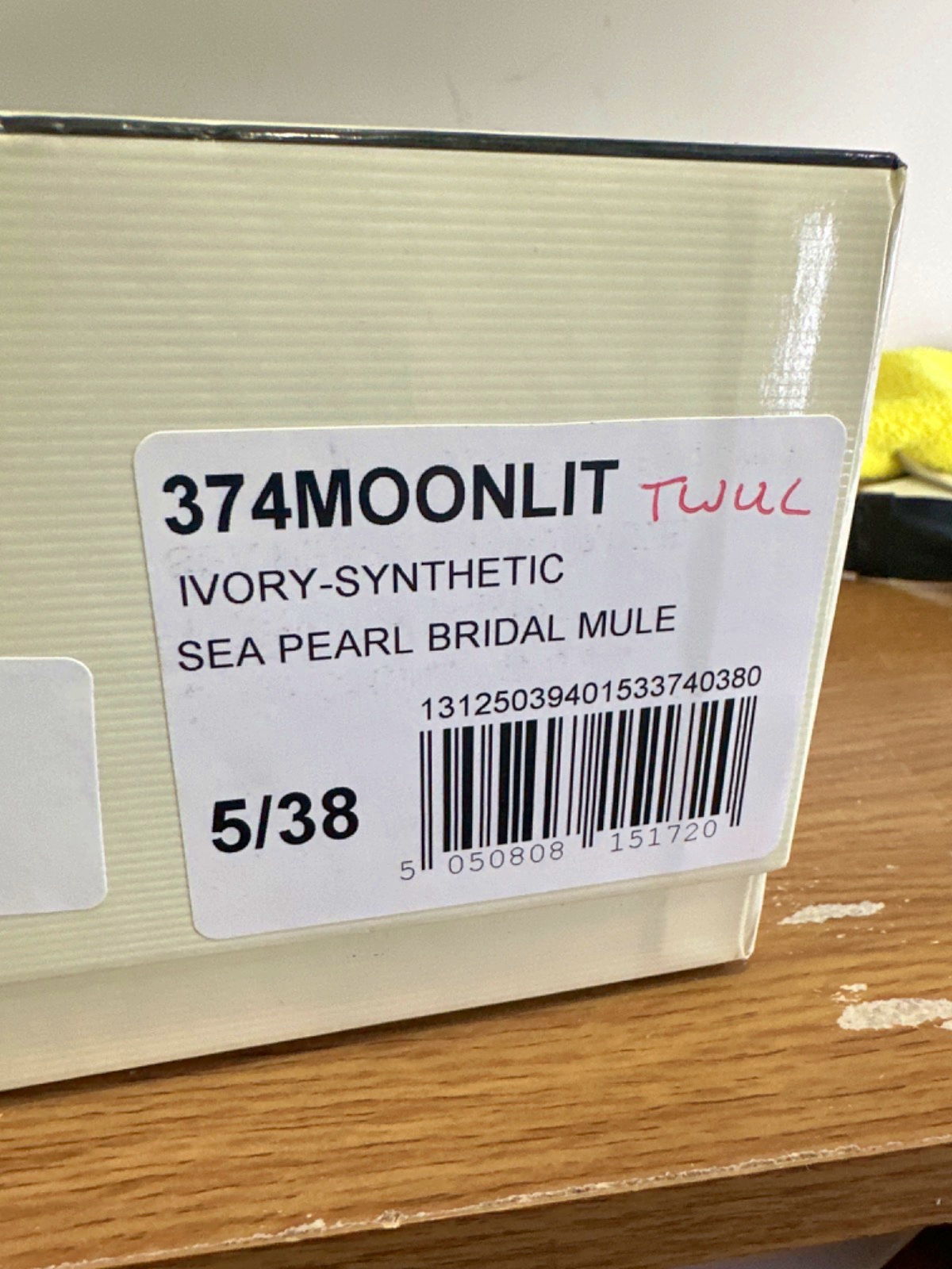 Dune Ivory Sea Pearl Bridal Mule Heels EU 38 UK 5