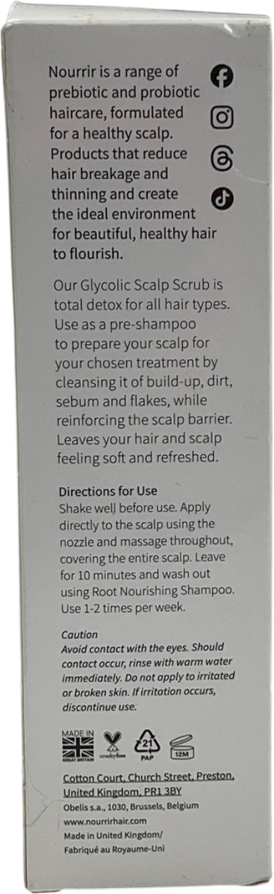 nourrir Prep Glycolic Scrub Prebiotic Glycolic Scalp Scrub 125ml