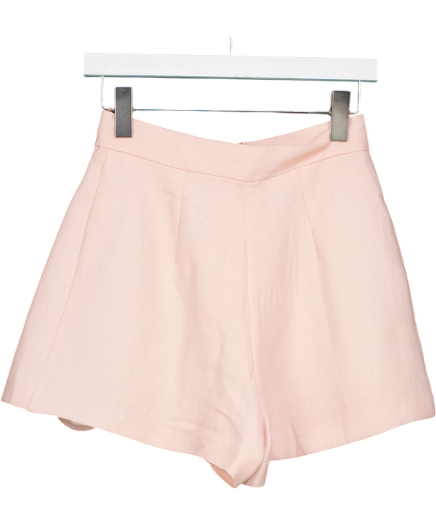 River Island Blush Pink Linen Blend Tailored Shorts UK 8