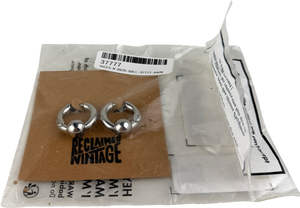 Reclaimed Vintage Metallic Unisex Hoop Earrings