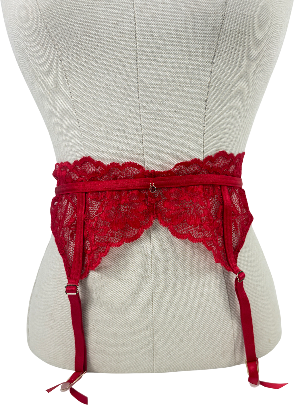 Ann Summers Red Sexy Lace Suspender Belt UK S