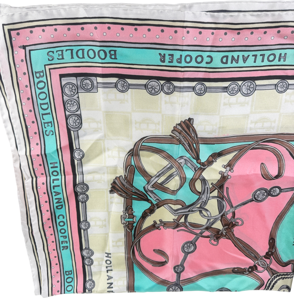Holland Cooper Multicoloured Hc X Boodles Silk Scarf Aqua