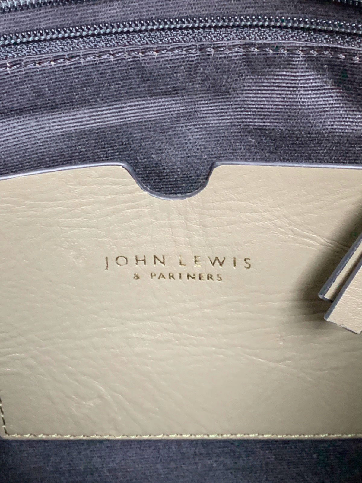 John Lewis Olive Green Leather Hobo Bag