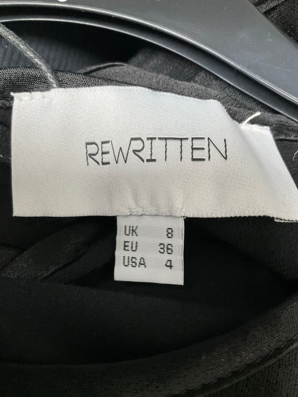 Rewritten Black Dolly Feather Sleeve Satin Bias Cut Midi Dress UK 8