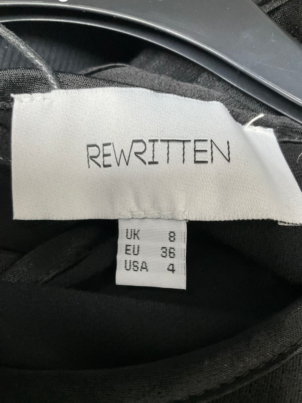 Rewritten Black Dolly Feather Sleeve Satin Bias Cut Midi Dress UK 8