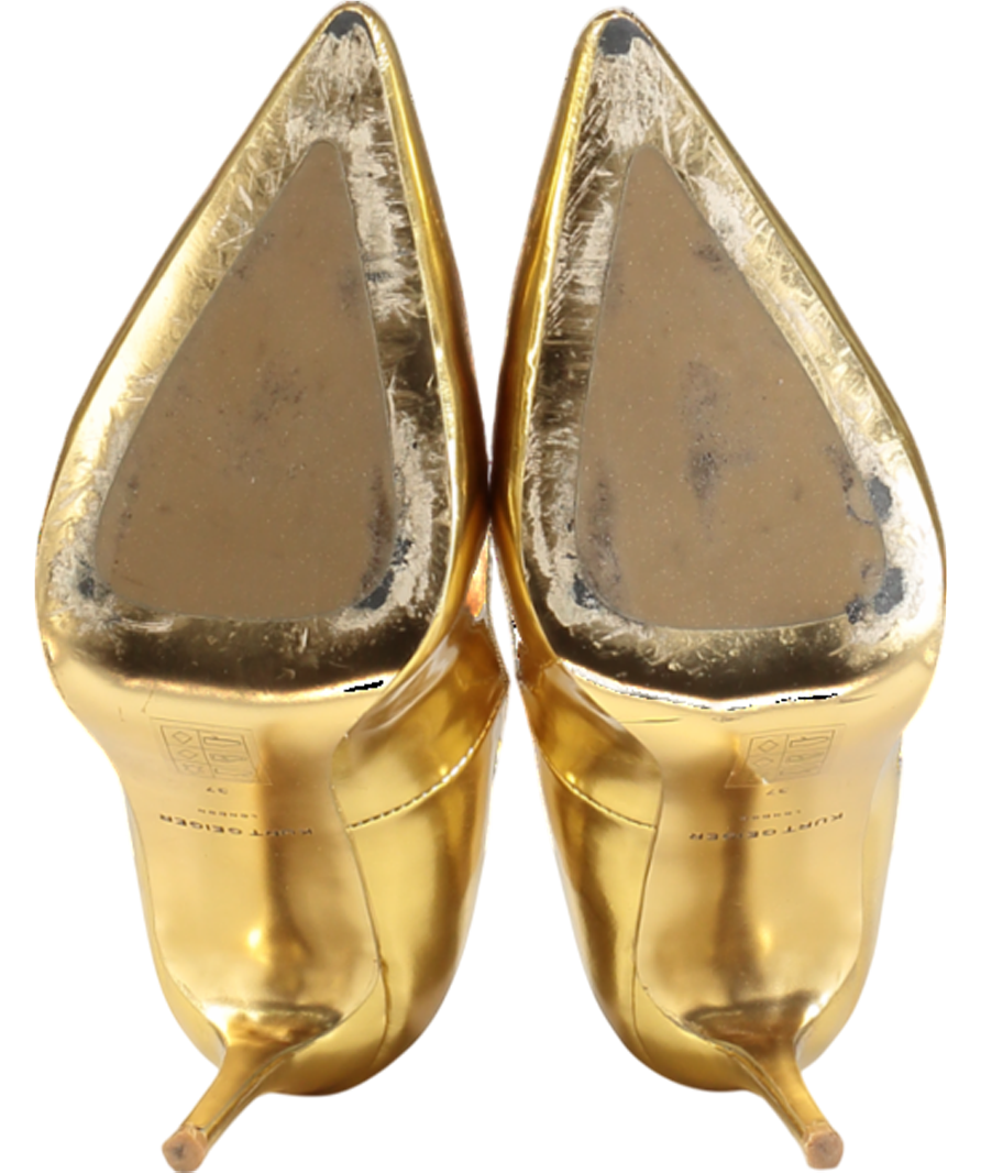 Kurt Geiger Metallic Belgravia Eagle Court Heel UK 4 EU 37 👠