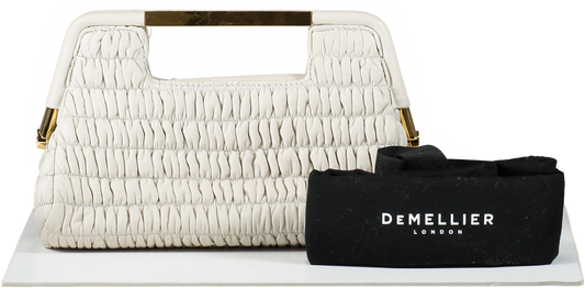 DeMellier Beige The Mini Seville Quilted Clutch Handbag