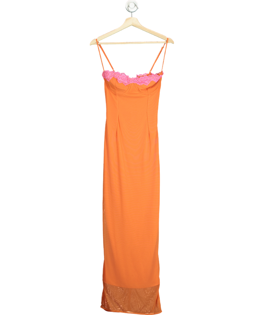 House of CB Orange Aiza Flame Maxi Dress UK S