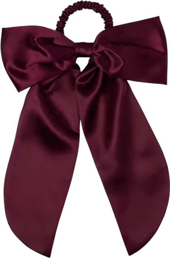 SLIP Red Large Crimson 100% Silk Hair Bow One Size
