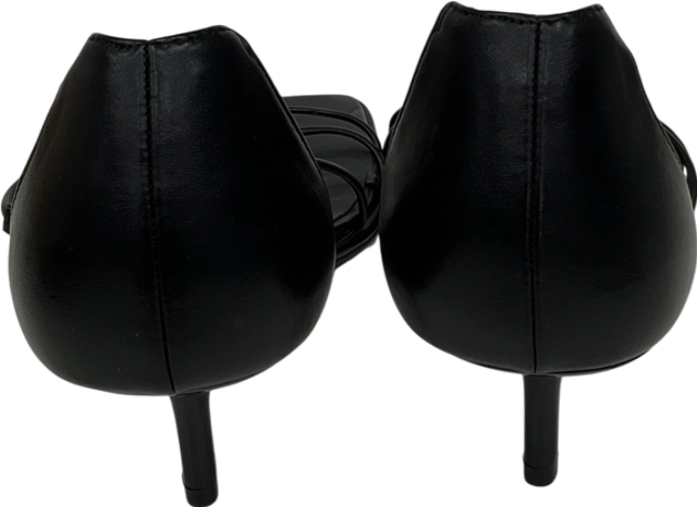 Next Black Standard Fit Forever Comfort® Square Toe Strappy Sandals UK 7 EU 40 👠