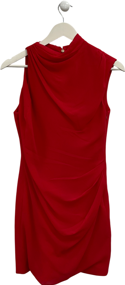 FOREVER NEW Red Noa Draped Mini Dress UK 8