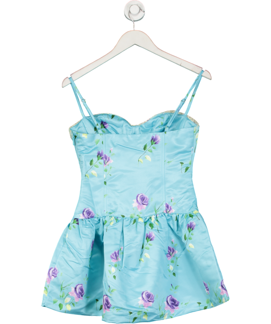finesse Tif Blue Satin Bubble Dress UK S