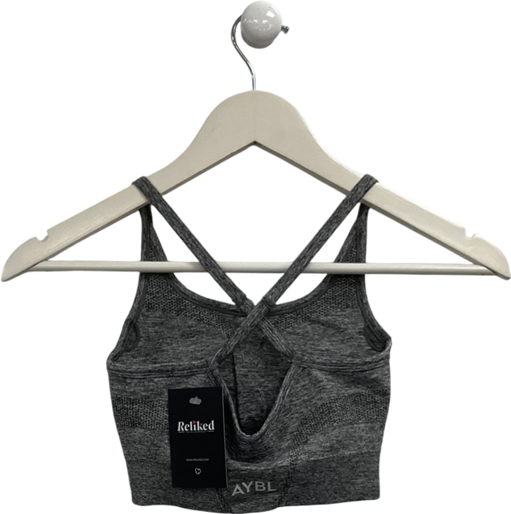 aybl Grey Empower Seamless Sports Bra UK XS