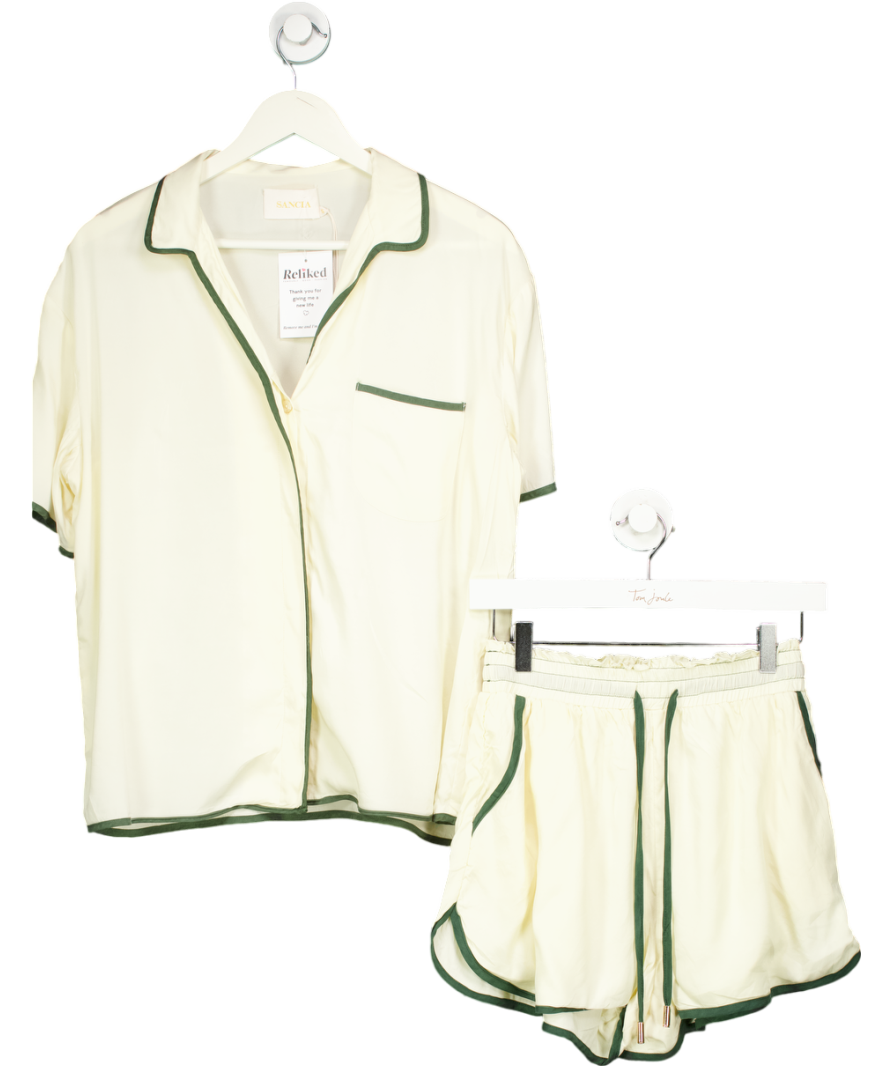 Sancia Cream Cosima Shirt And Pallas Shorts Set UK S