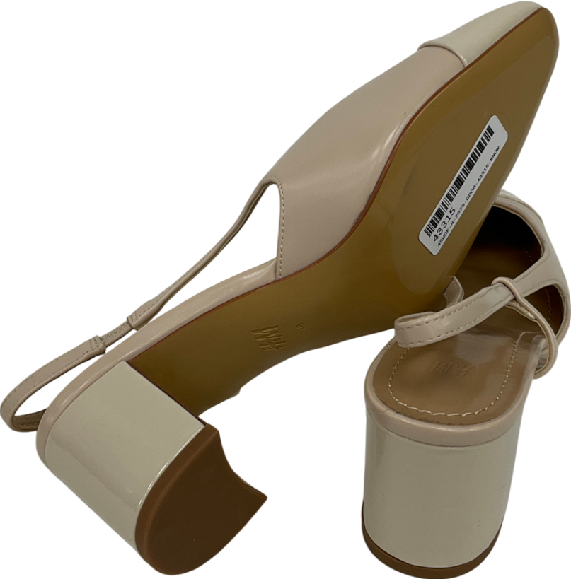 H&M Cream Block Heel Slingback UK 5 EU 38 👠