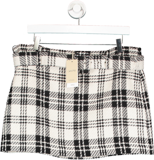 MANGO Cream Belted Skirt UK XL