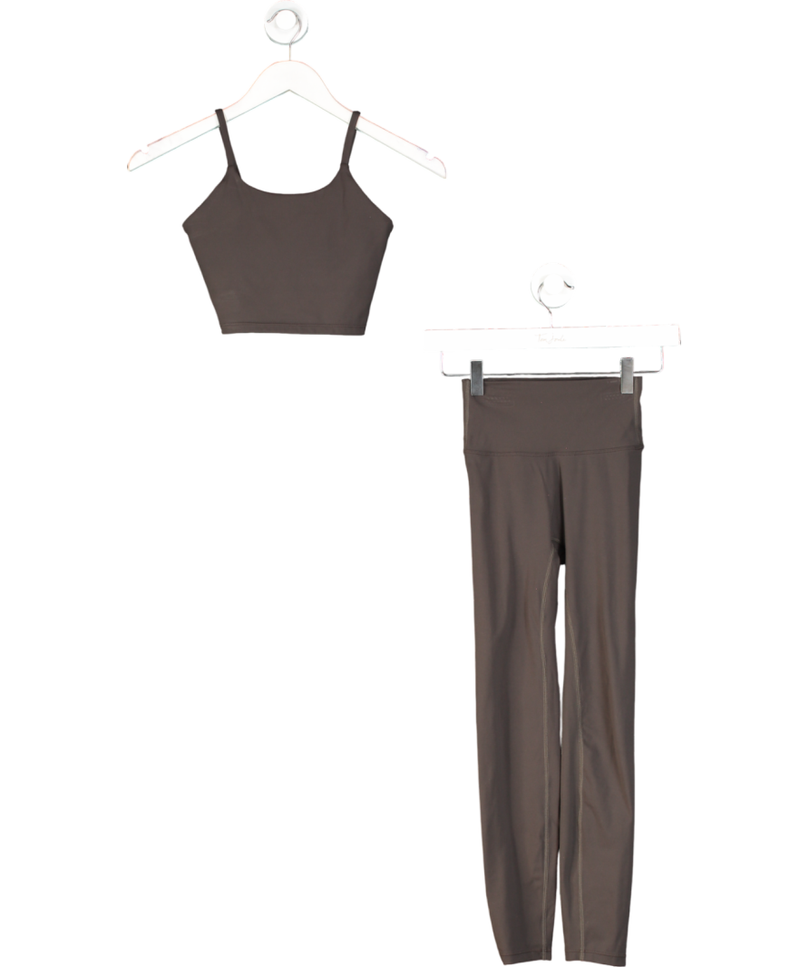 Adanola Brown Ultimate Tank Bra And Leggings - Coffee Bean UK XXS