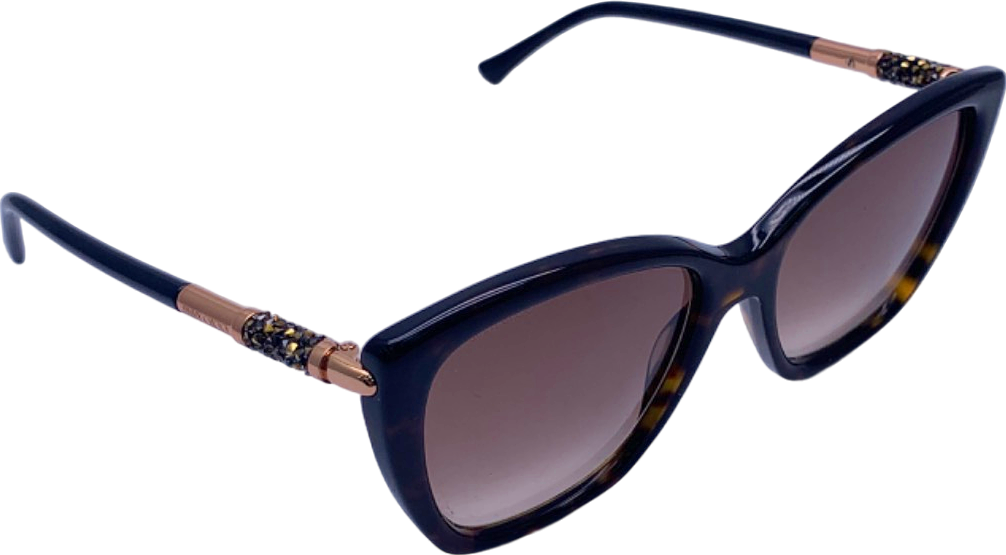 Jimmy Choo Brown glitter Tortoiseshell Joni Sunglasses in case