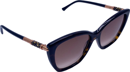 Jimmy Choo Brown glitter Tortoiseshell Joni Sunglasses in case