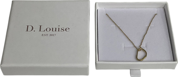 D. Louise Metallic Outlined Pendant Necklace